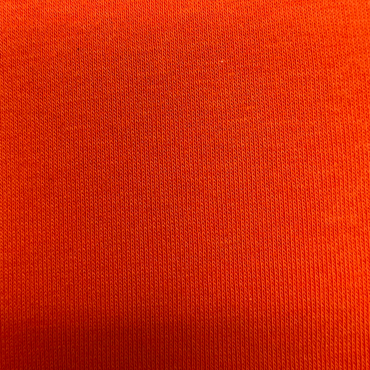 Oranssi-punainen pusero urheilullinen harjattu poly neulottu fleece kangas